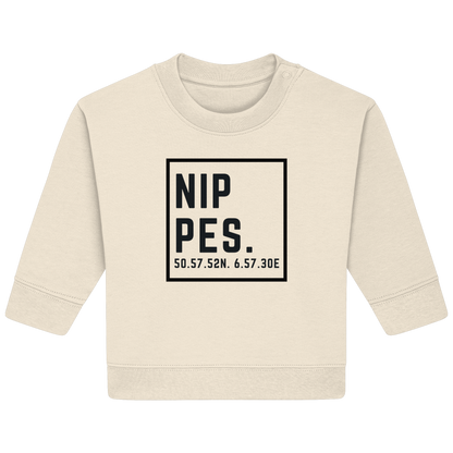 Nippes Koordinaten (großer Druck auf der Brust) - Baby Organic Sweatshirt