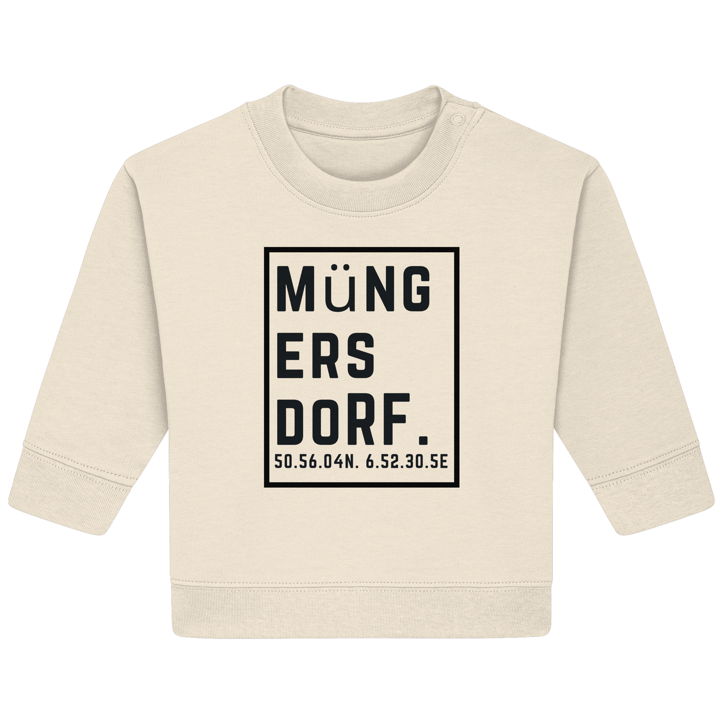 Müngersdorf Koordinaten (großer Druck auf der Brust) - Baby Organic Sweatshirt