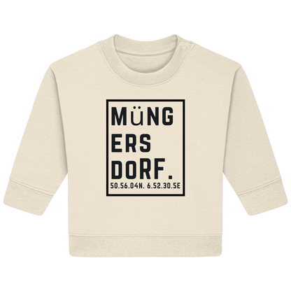Müngersdorf Koordinaten (großer Druck auf der Brust) - Baby Organic Sweatshirt