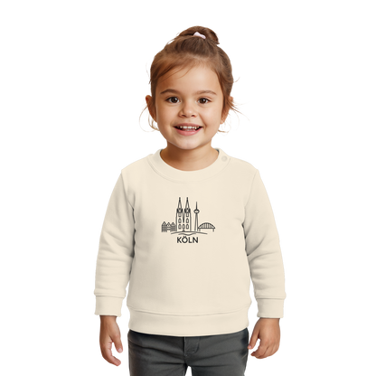 Köln Skyline (großer Druck auf der Brust) - Baby Organic Sweatshirt