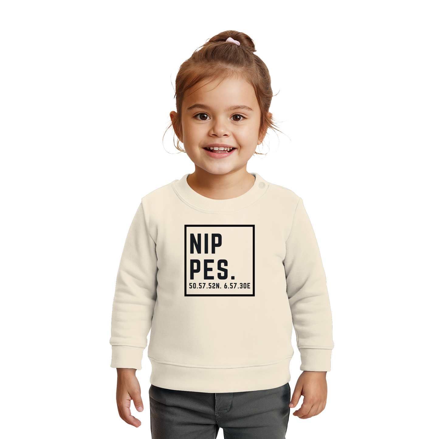 Nippes Koordinaten (großer Druck auf der Brust) - Baby Organic Sweatshirt