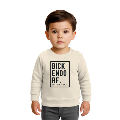 Bickendorf Koordinaten (großer Druck auf der Brust) - Baby Organic Sweatshirt
