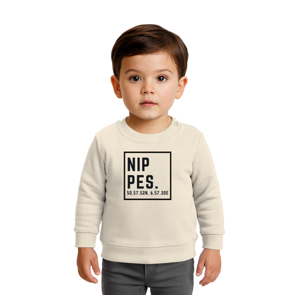 Nippes Koordinaten (großer Druck auf der Brust) - Baby Organic Sweatshirt