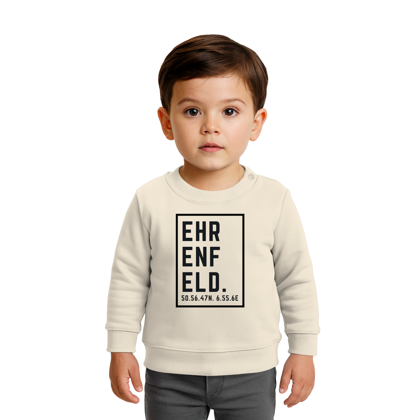 Ehrenfeld Koordinaten (großer Druck auf der Brust) - Baby Organic Sweatshirt