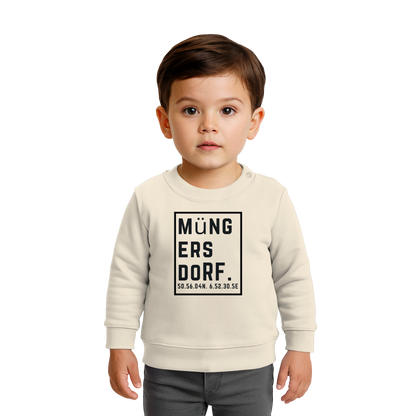 Müngersdorf Koordinaten (großer Druck auf der Brust) - Baby Organic Sweatshirt