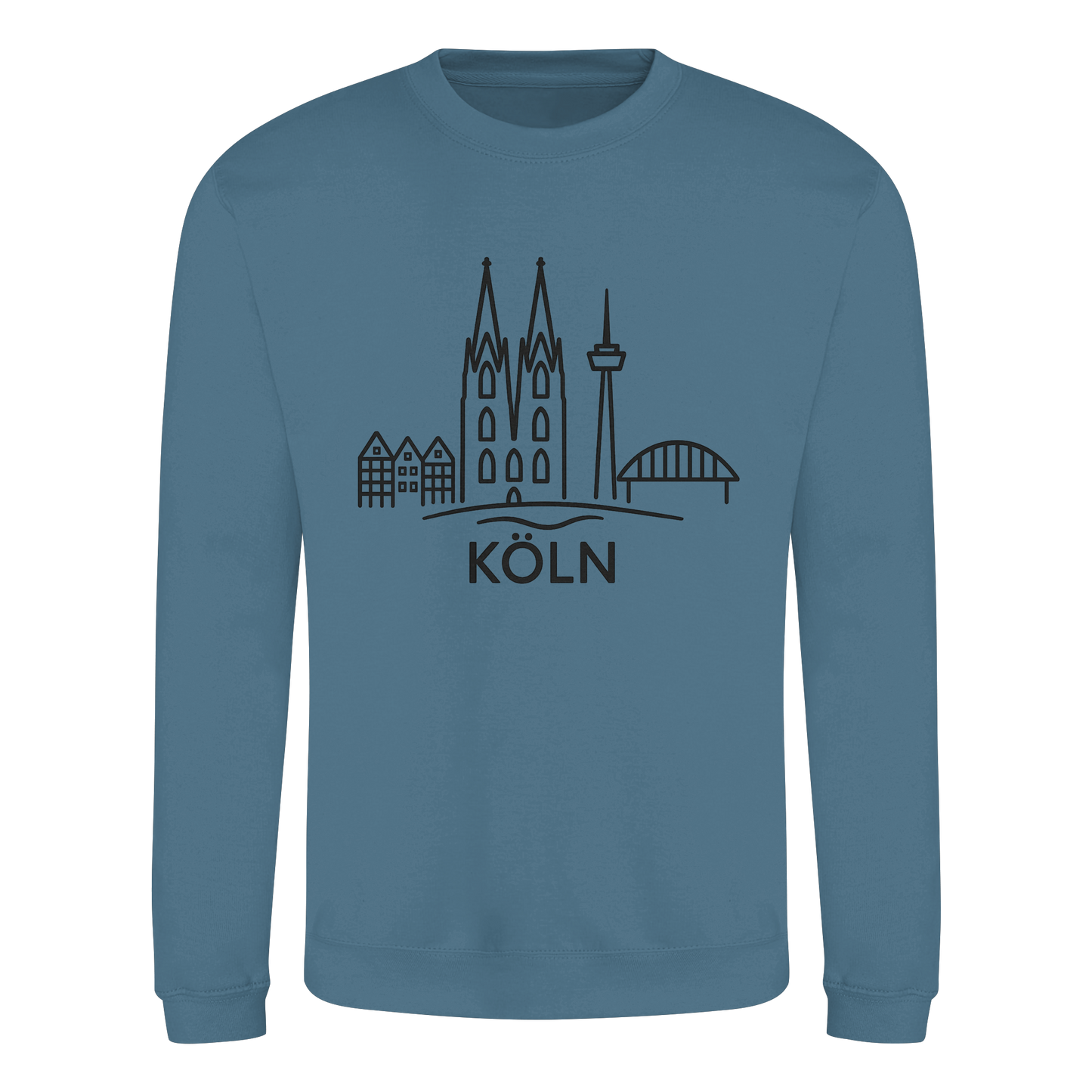 Köln Skyline (großer Druck auf der Brust) - Basic Sweatshirt