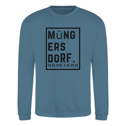 Müngersdorf Koordinaten (großer Druck auf der Brust) - Basic Sweatshirt