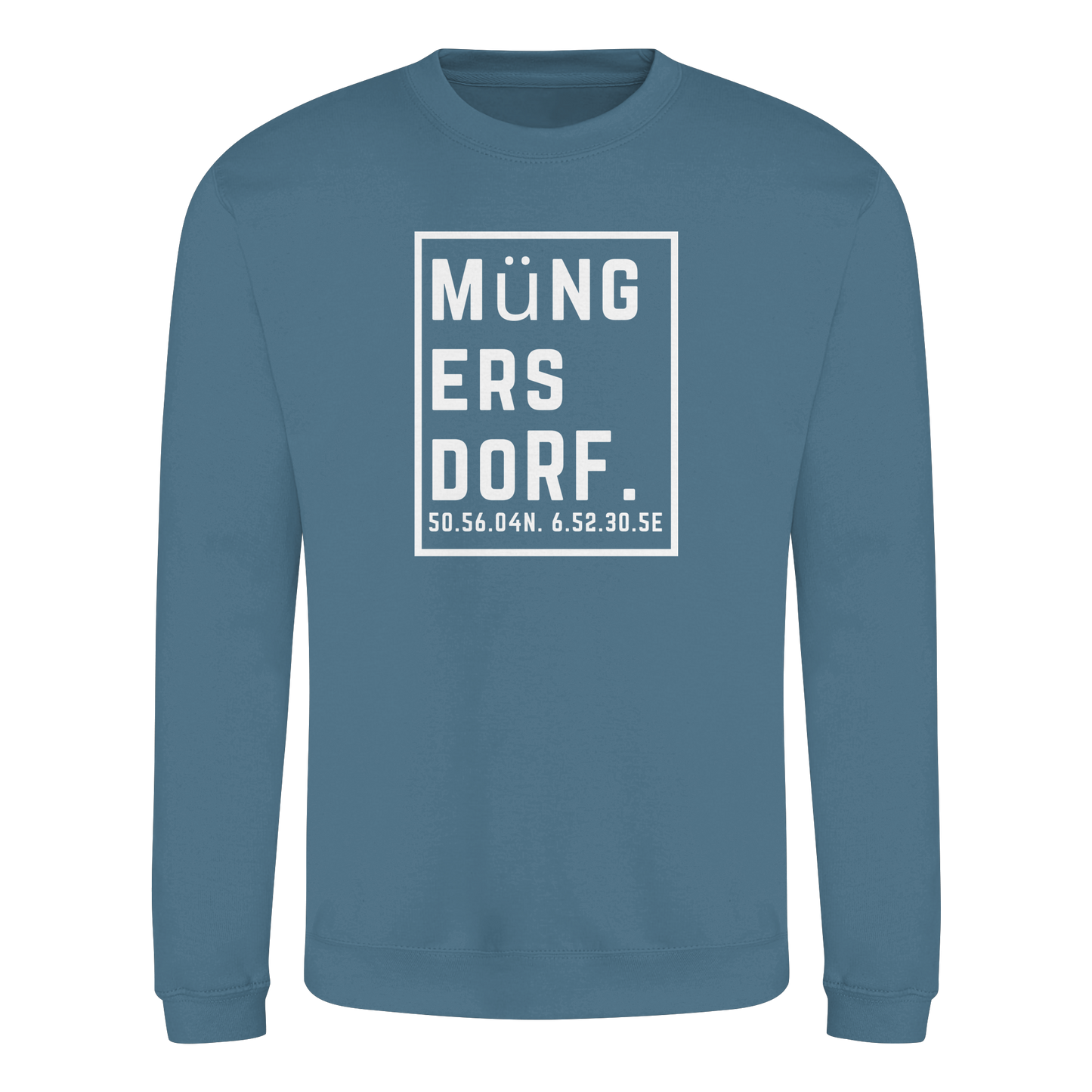 Müngersdorf Koordinaten (großer Druck auf der Brust) - Basic Sweatshirt