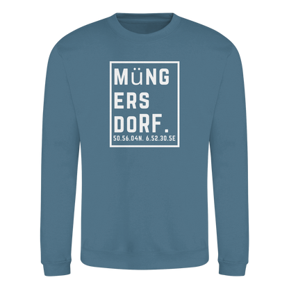 Müngersdorf Koordinaten (großer Druck auf der Brust) - Basic Sweatshirt