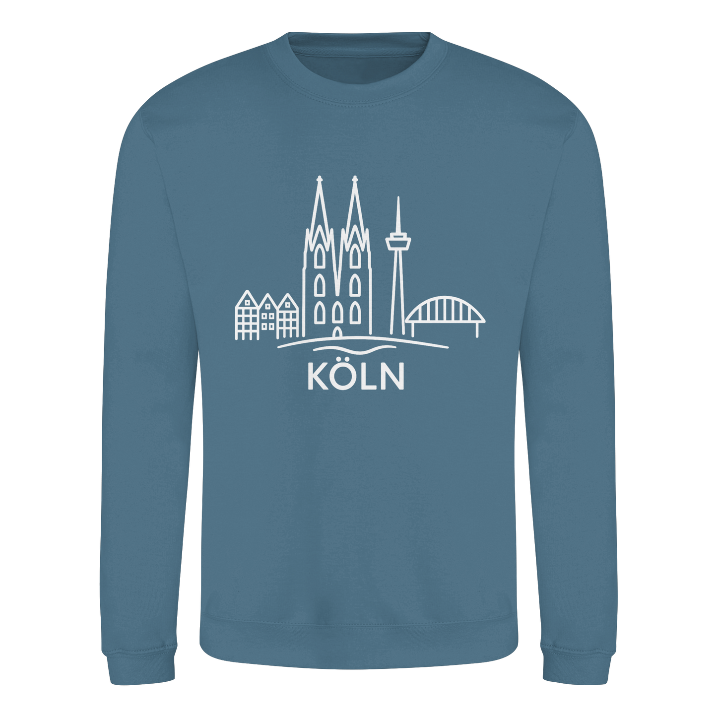 Köln Skyline (großer Druck auf der Brust) - Basic Sweatshirt