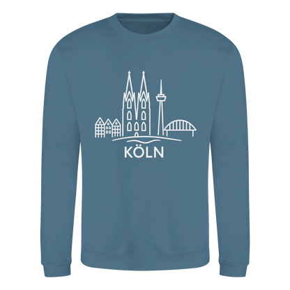 Köln Skyline (großer Druck auf der Brust) - Basic Sweatshirt