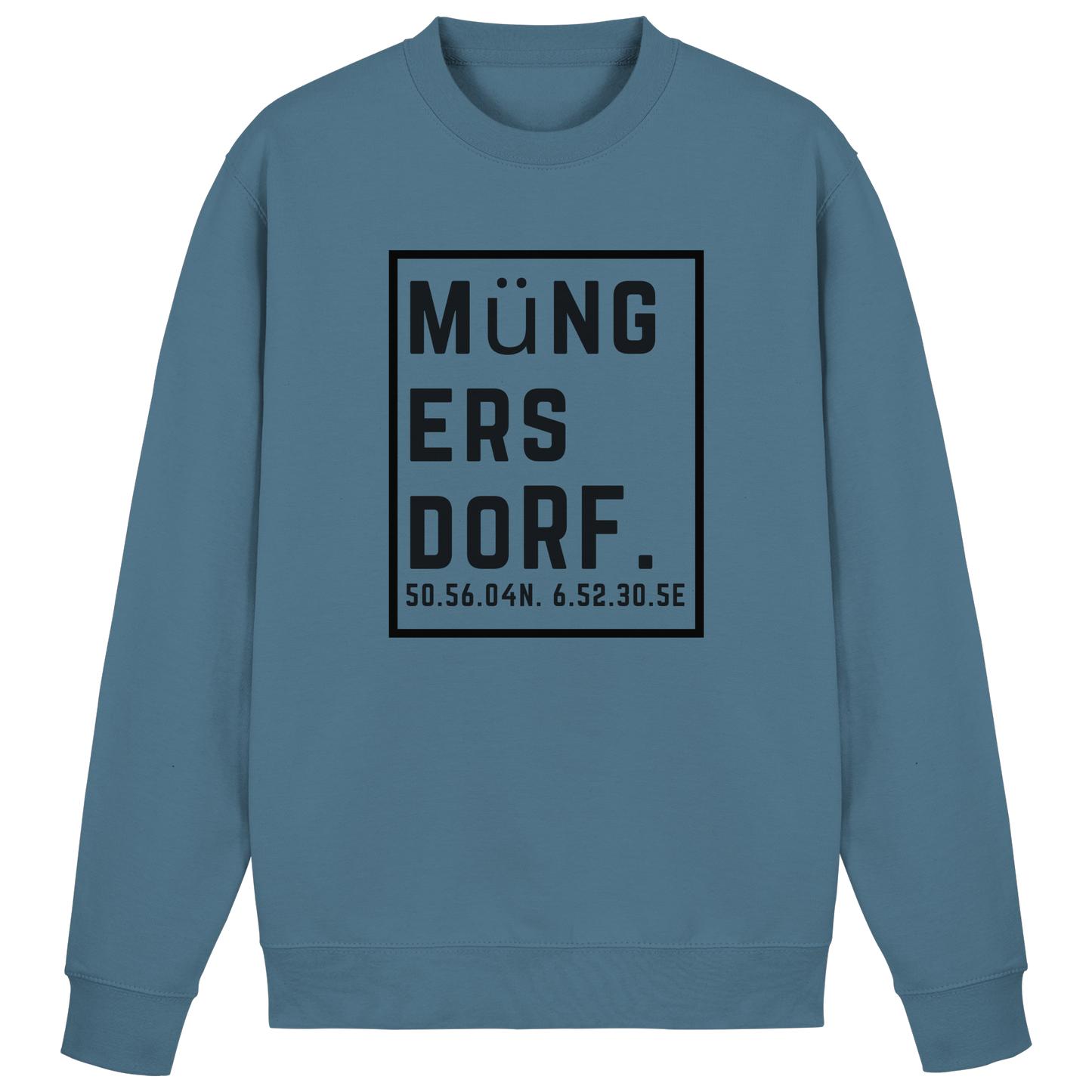 Müngersdorf Koordinaten (großer Druck auf der Brust) - Basic Sweatshirt