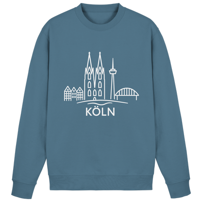 Köln Skyline (großer Druck auf der Brust) - Basic Sweatshirt