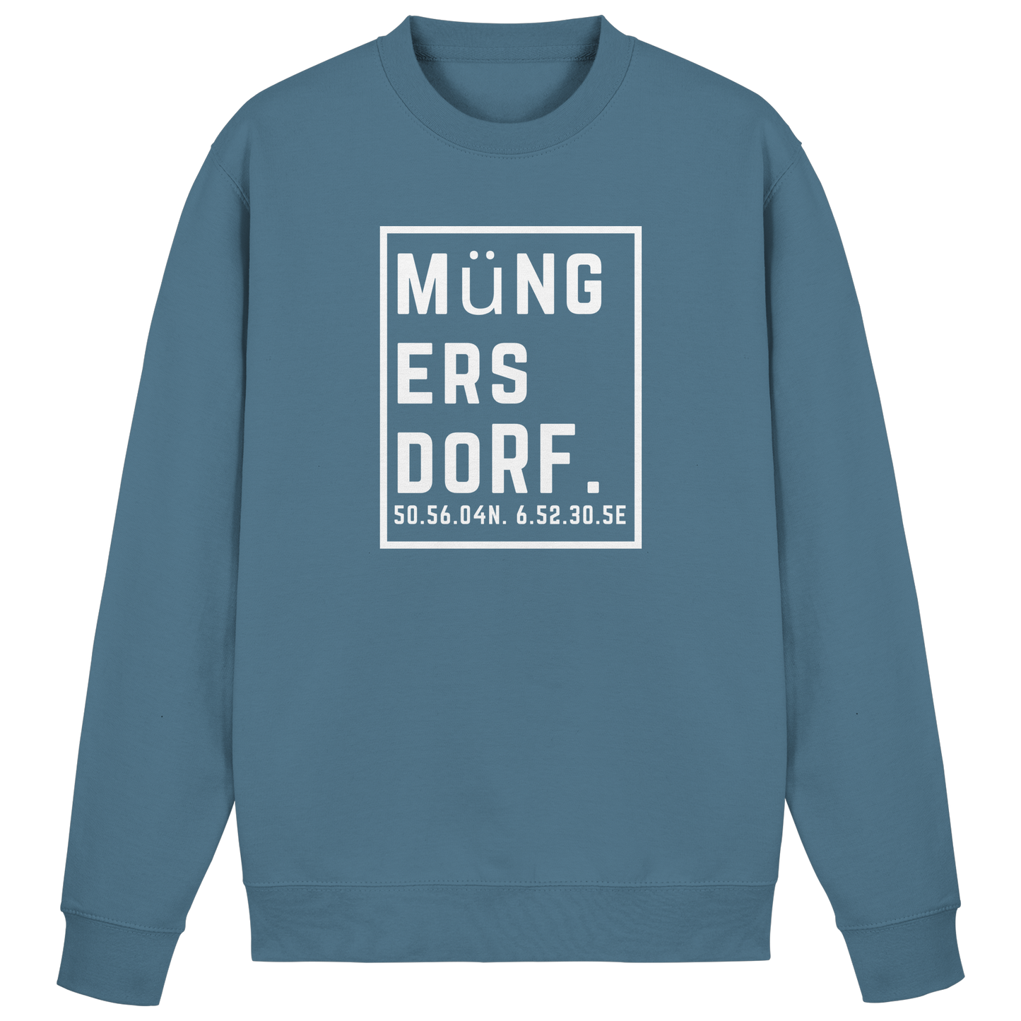 Müngersdorf Koordinaten (großer Druck auf der Brust) - Basic Sweatshirt