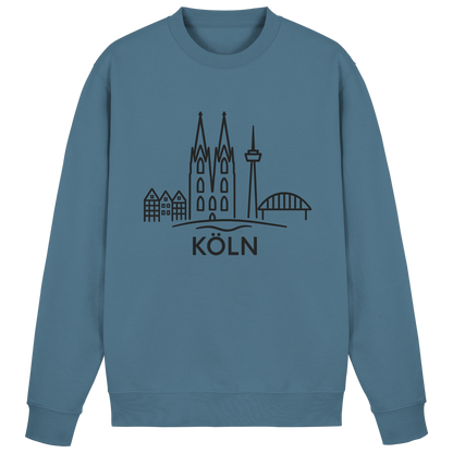 Köln Skyline (großer Druck auf der Brust) - Basic Sweatshirt