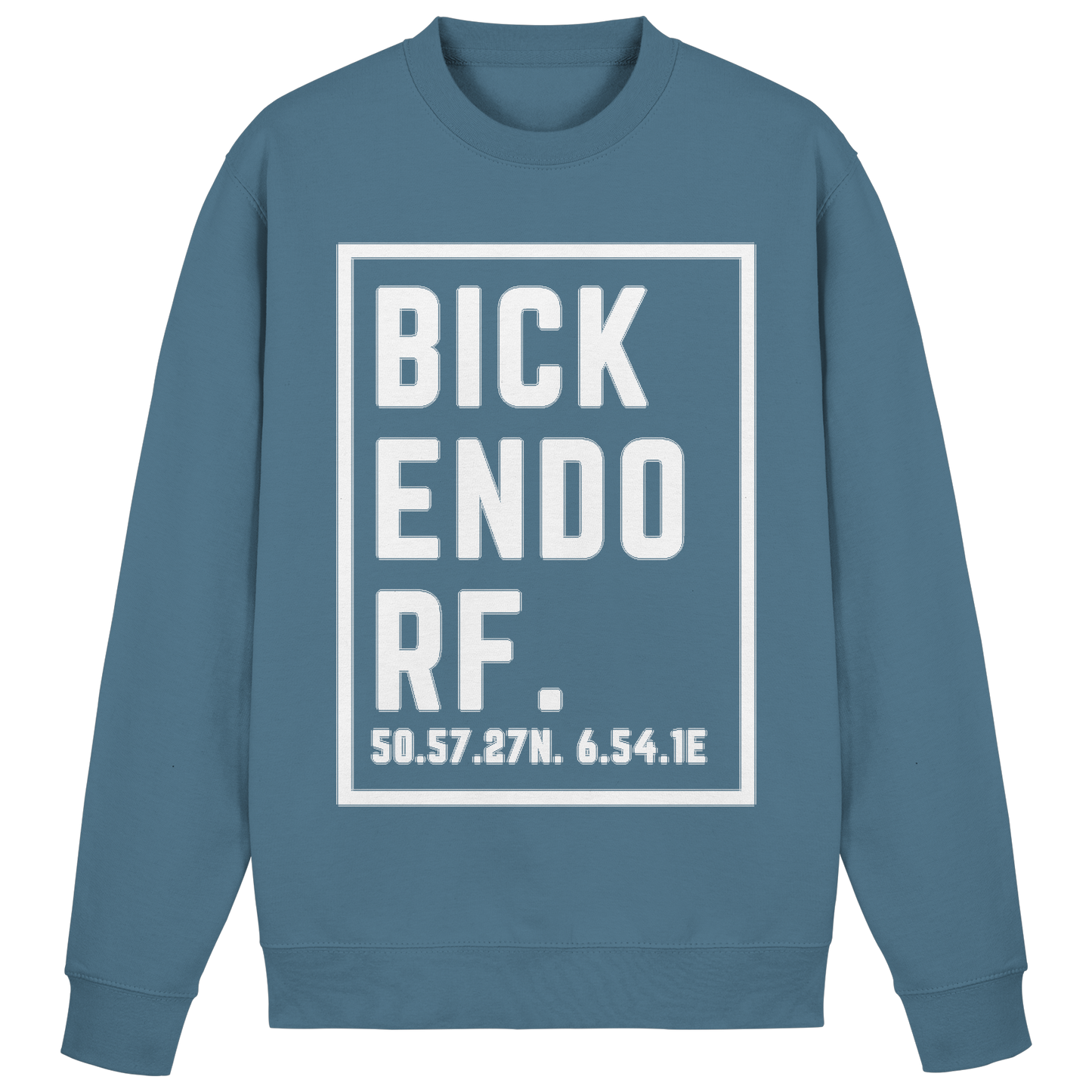 Bickendorf Koordinaten (großer Druck auf der Brust) - Basic Sweatshirt