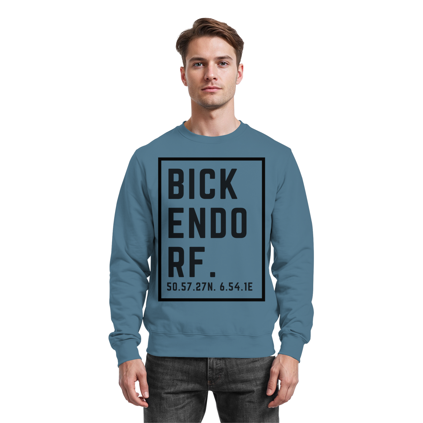 Bickendorf Koordinaten (großer Druck auf der Brust) - Basic Sweatshirt