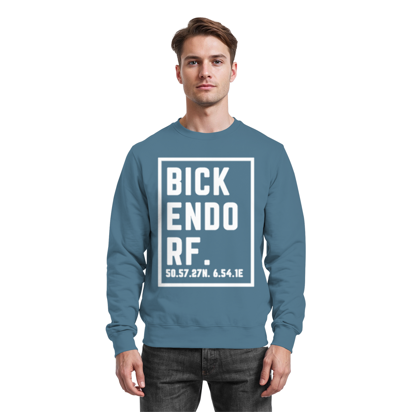 Bickendorf Koordinaten (großer Druck auf der Brust) - Basic Sweatshirt