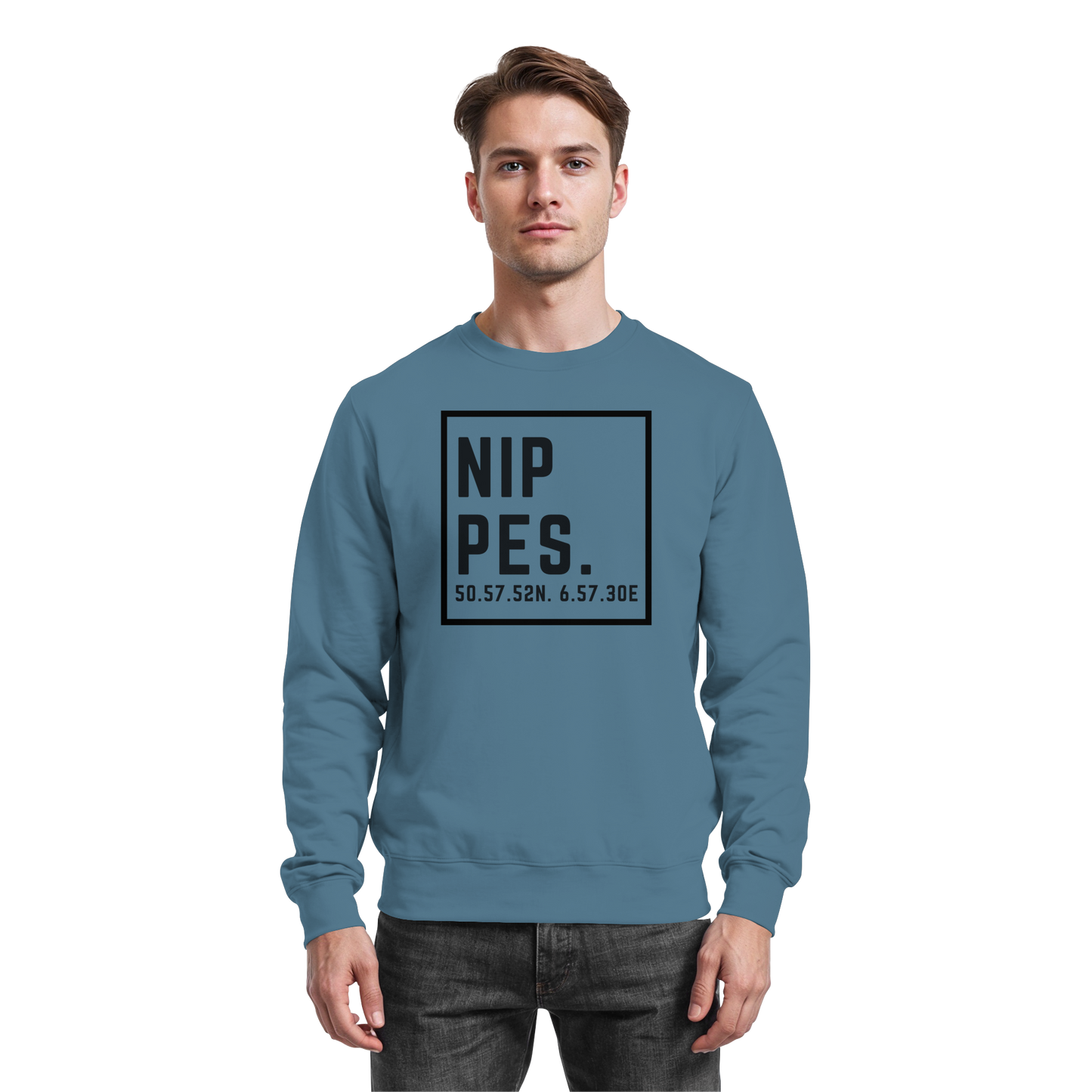Nippes Koordinaten (großer Druck auf der Brust) - Basic Sweatshirt