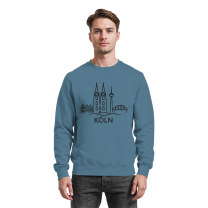 Köln Skyline (großer Druck auf der Brust) - Basic Sweatshirt