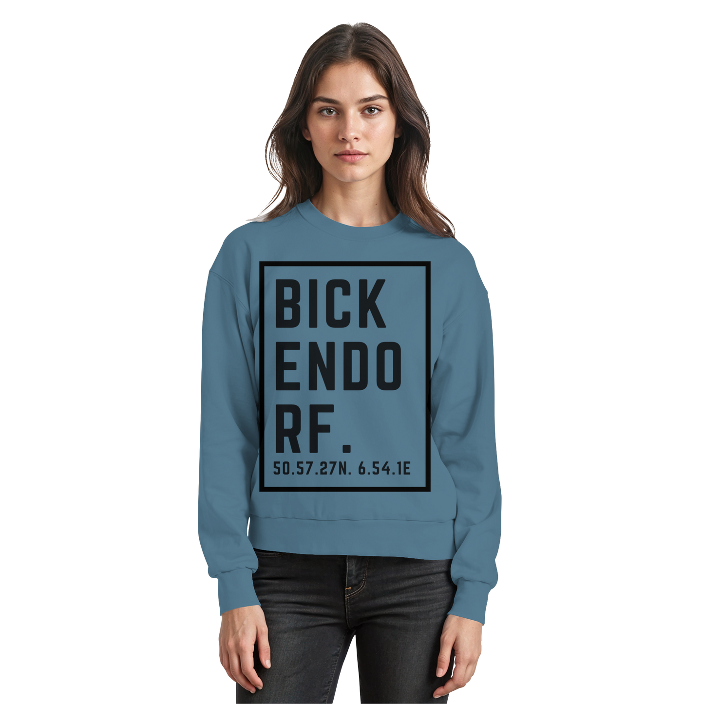 Bickendorf Koordinaten (großer Druck auf der Brust) - Basic Sweatshirt