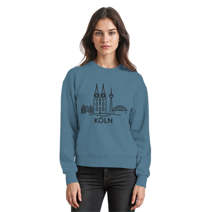Köln Skyline (großer Druck auf der Brust) - Basic Sweatshirt