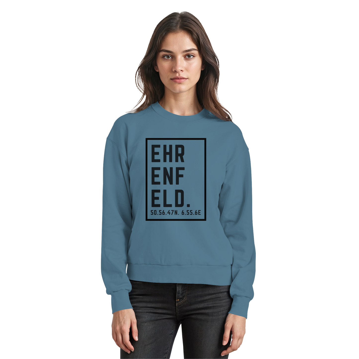 Ehrenfeld Koordinaten (großer Druck auf der Brust) - Basic Sweatshirt