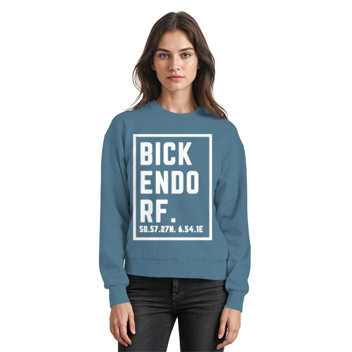 Bickendorf Koordinaten (großer Druck auf der Brust) - Basic Sweatshirt