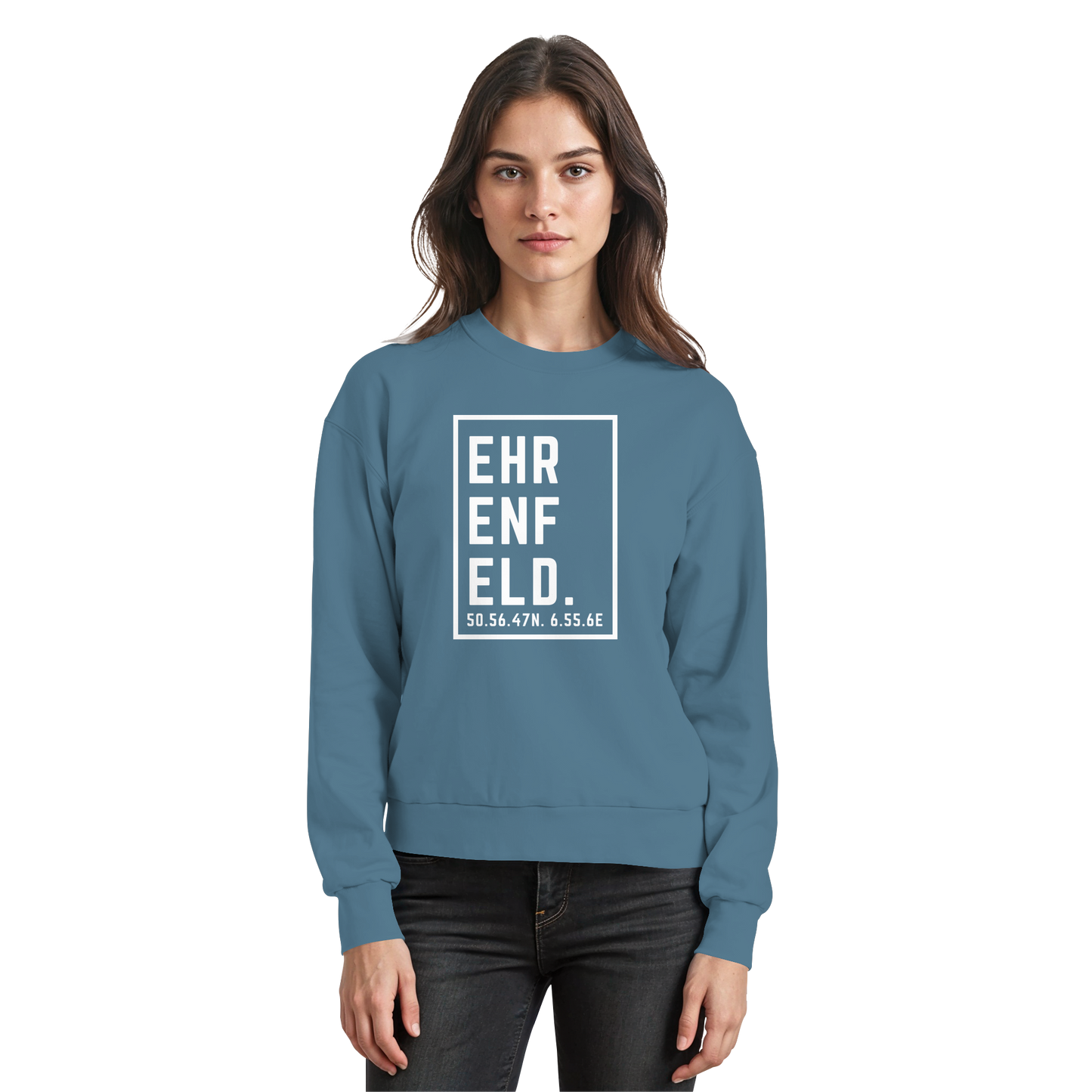 Ehrenfeld Koordinaten (großer Druck auf der Brust) - Basic Sweatshirt