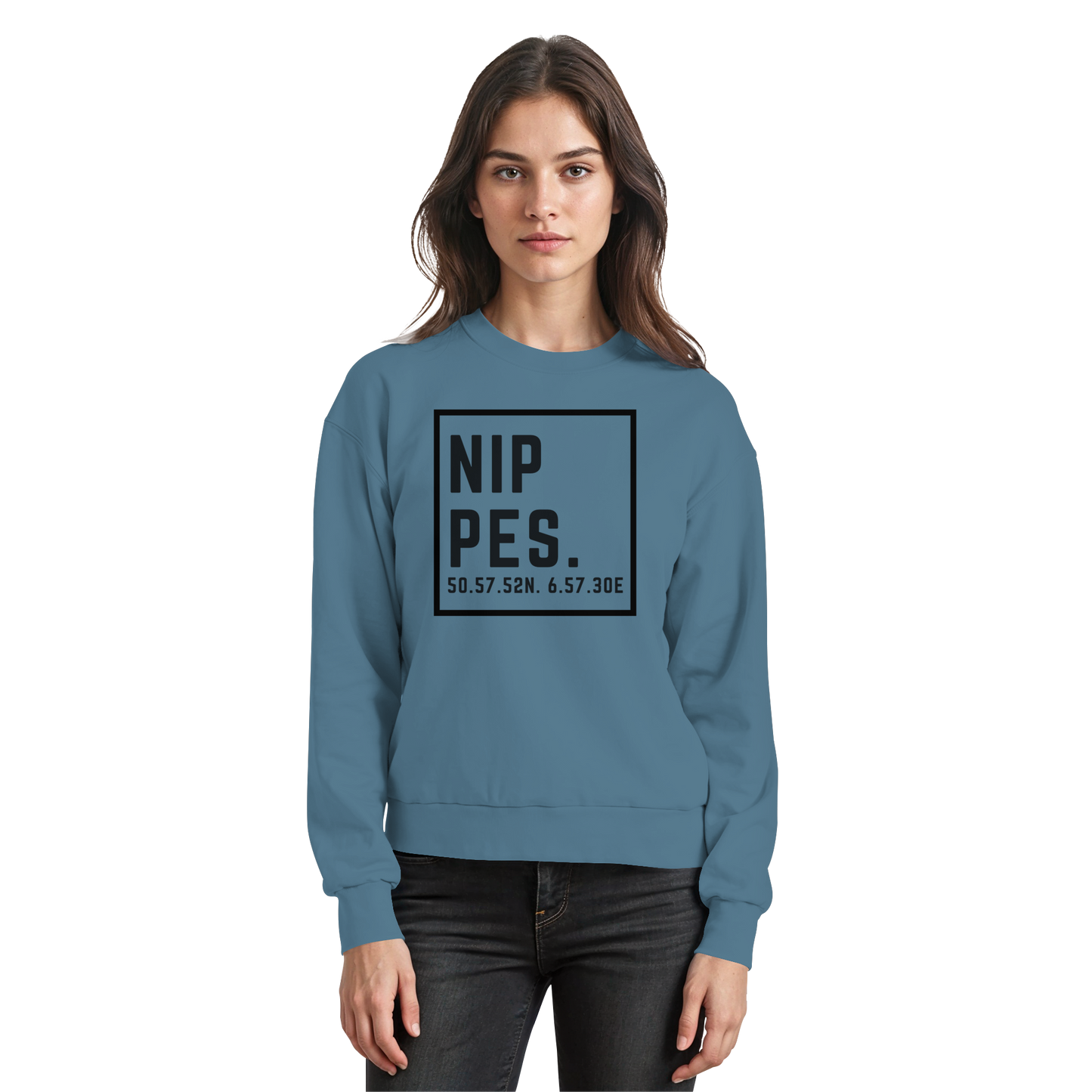 Nippes Koordinaten (großer Druck auf der Brust) - Basic Sweatshirt