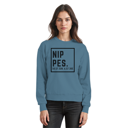 Nippes Koordinaten (großer Druck auf der Brust) - Basic Sweatshirt
