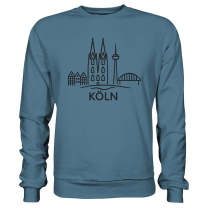 Köln Skyline (großer Druck auf der Brust) - Basic Sweatshirt