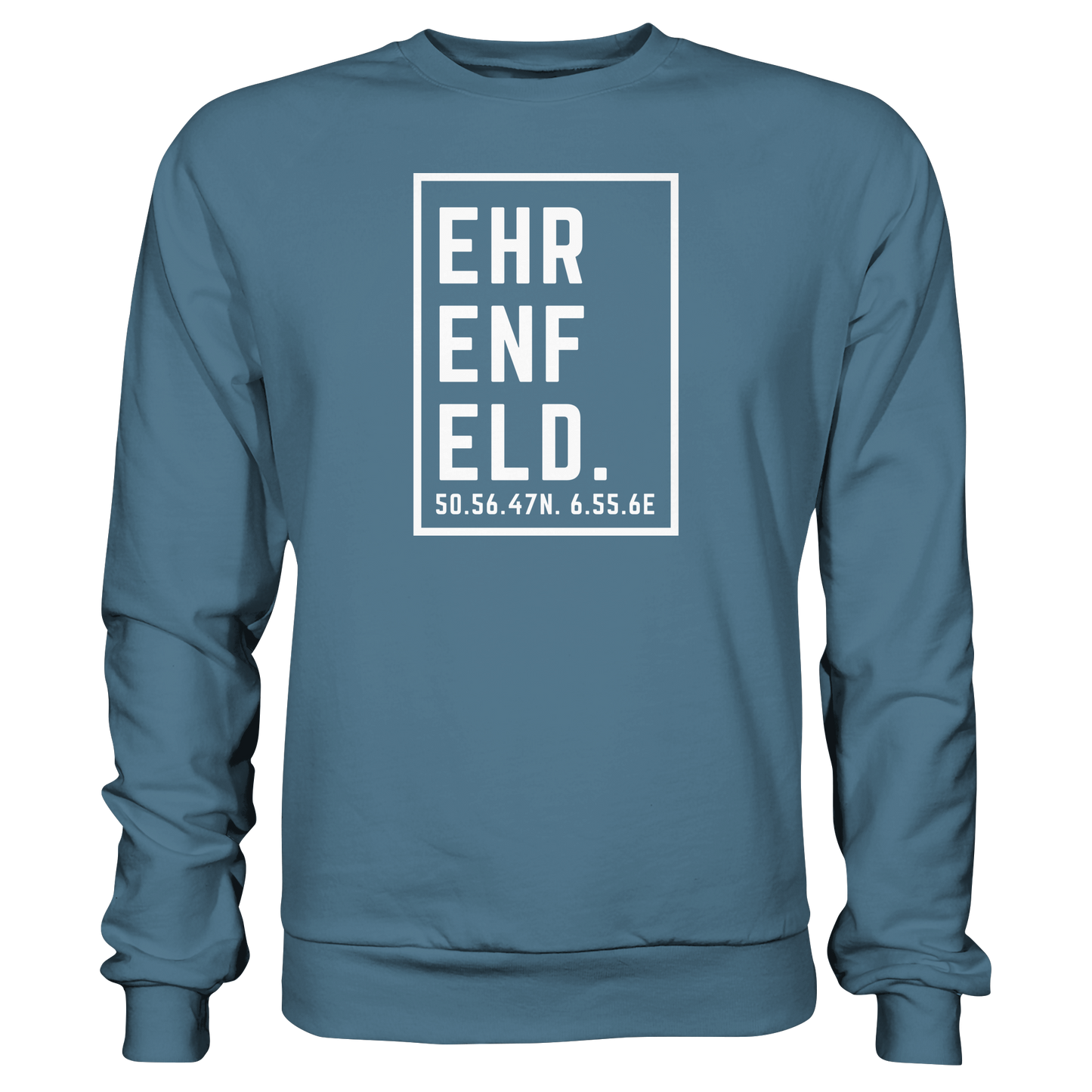 Ehrenfeld Koordinaten (großer Druck auf der Brust) - Basic Sweatshirt