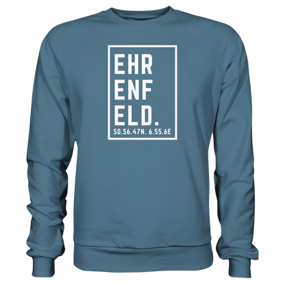 Ehrenfeld Koordinaten (großer Druck auf der Brust) - Basic Sweatshirt