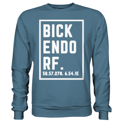Bickendorf Koordinaten (großer Druck auf der Brust) - Basic Sweatshirt