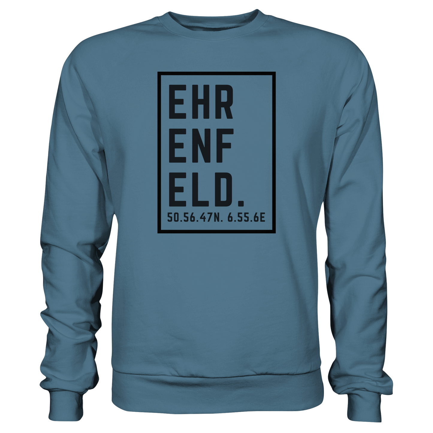 Ehrenfeld Koordinaten (großer Druck auf der Brust) - Basic Sweatshirt