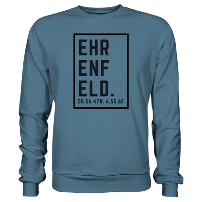 Ehrenfeld Koordinaten (großer Druck auf der Brust) - Basic Sweatshirt