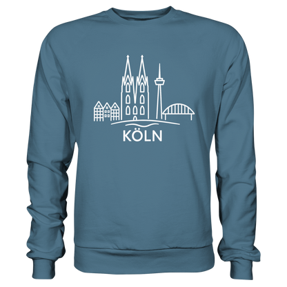 Köln Skyline (großer Druck auf der Brust) - Basic Sweatshirt