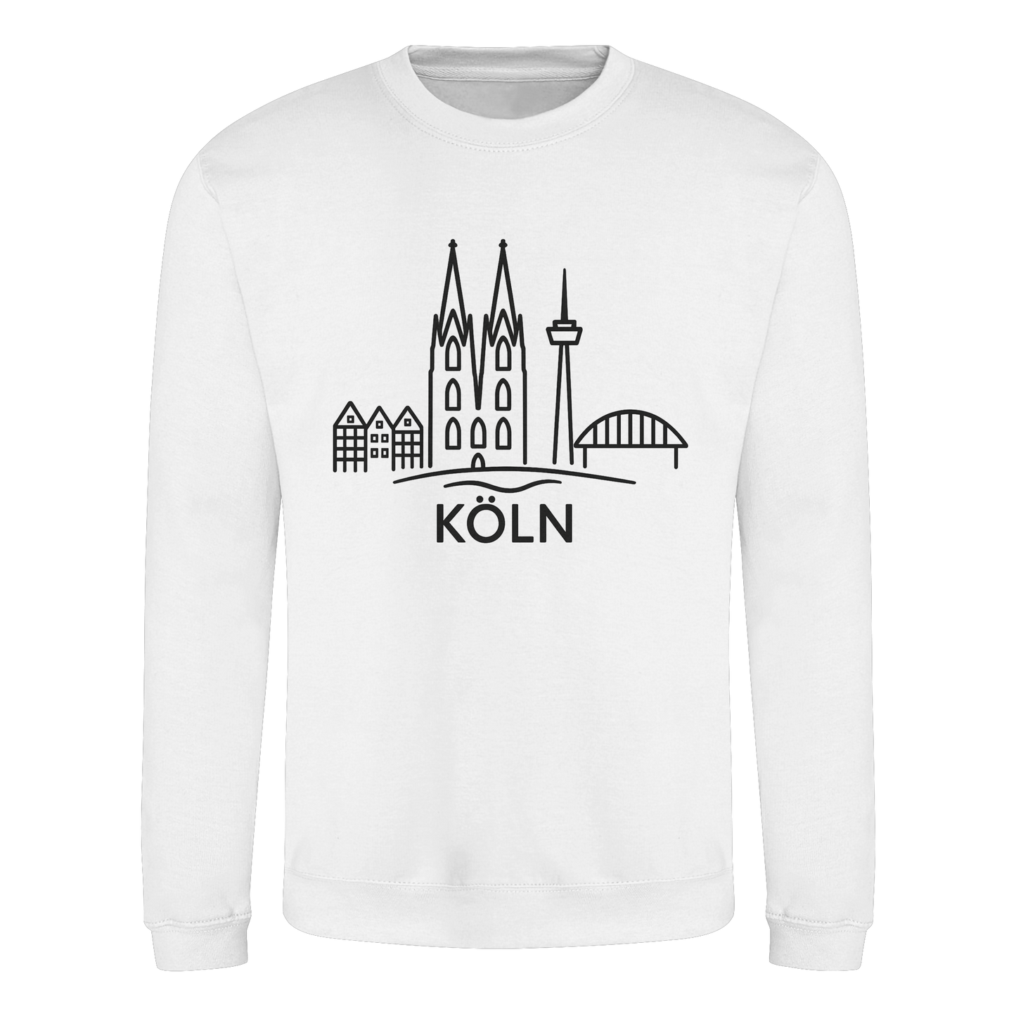 Köln Skyline (großer Druck auf der Brust) - Basic Sweatshirt