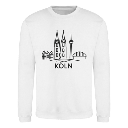 Köln Skyline (großer Druck auf der Brust) - Basic Sweatshirt