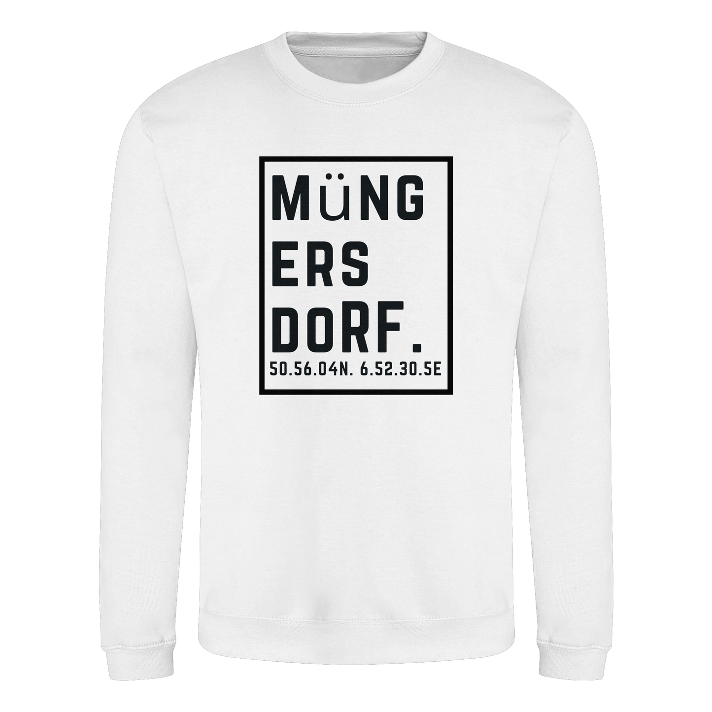 Müngersdorf Koordinaten (großer Druck auf der Brust) - Basic Sweatshirt