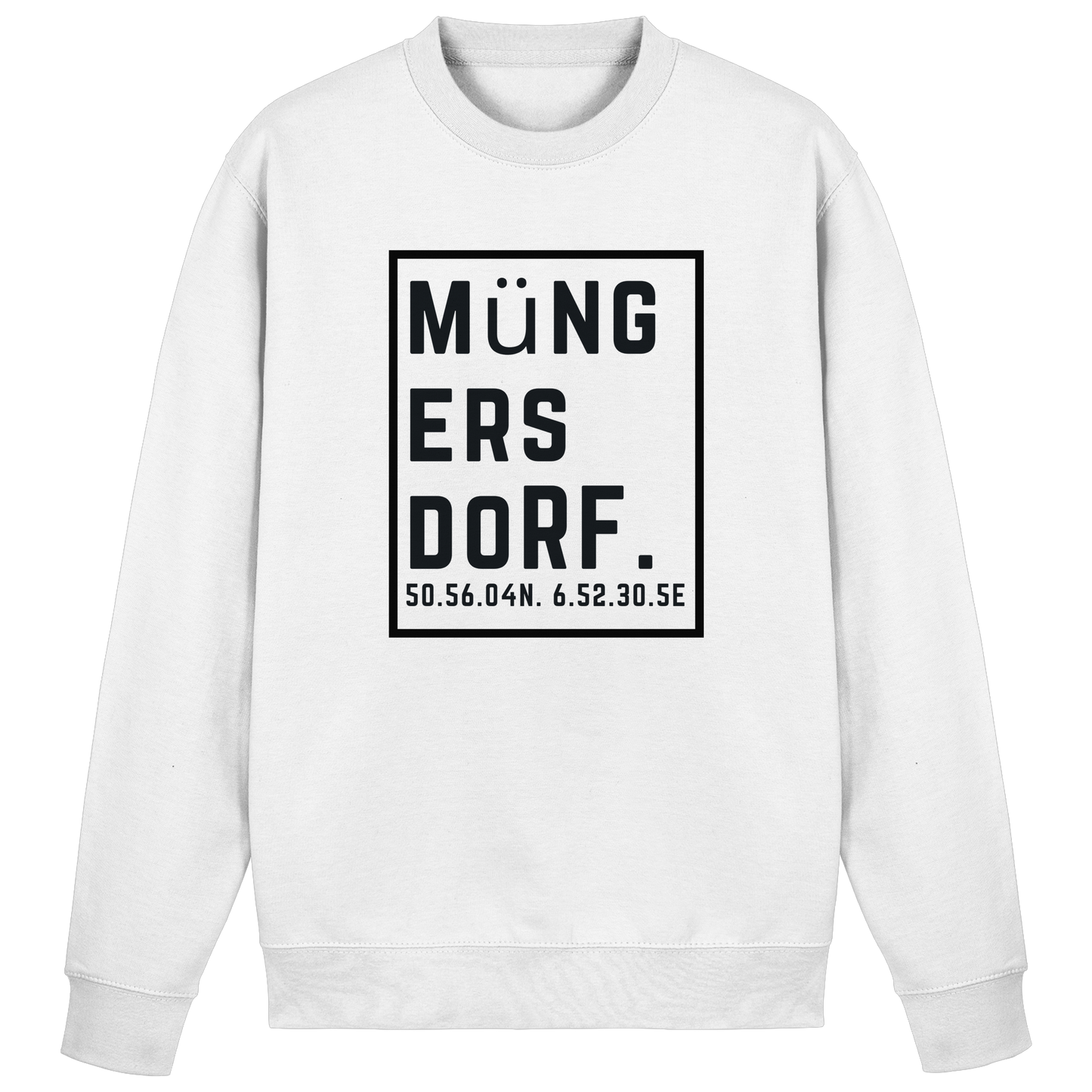 Müngersdorf Koordinaten (großer Druck auf der Brust) - Basic Sweatshirt