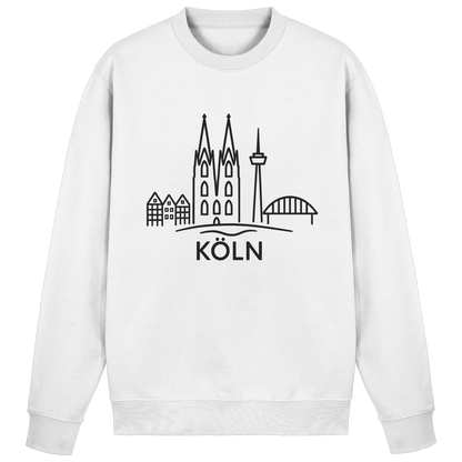 Köln Skyline (großer Druck auf der Brust) - Basic Sweatshirt