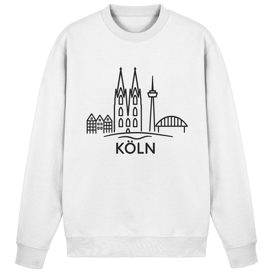 Köln Skyline (großer Druck auf der Brust) - Basic Sweatshirt