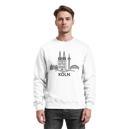 Köln Skyline (großer Druck auf der Brust) - Basic Sweatshirt