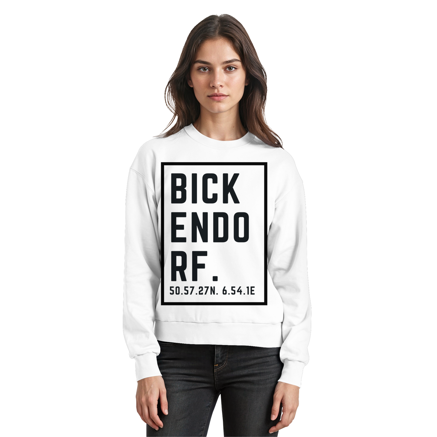 Bickendorf Koordinaten (großer Druck auf der Brust) - Basic Sweatshirt