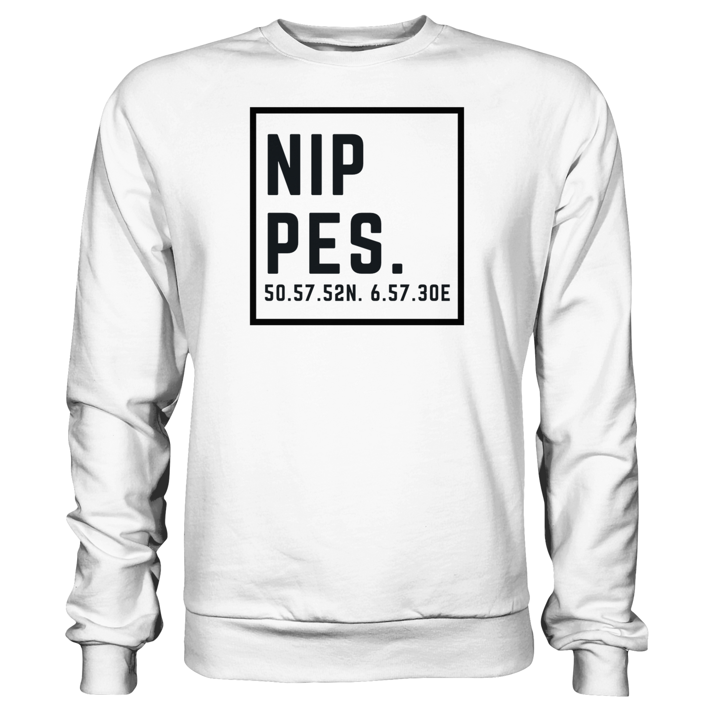 Nippes Koordinaten (großer Druck auf der Brust) - Basic Sweatshirt