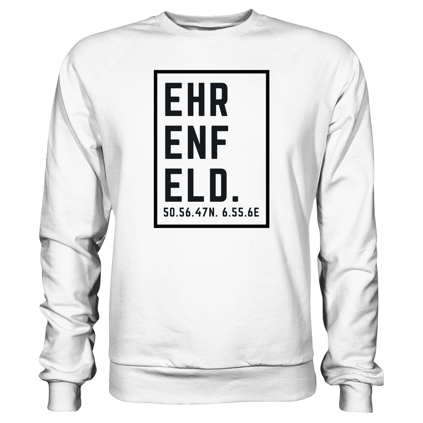 Ehrenfeld Koordinaten (großer Druck auf der Brust) - Basic Sweatshirt
