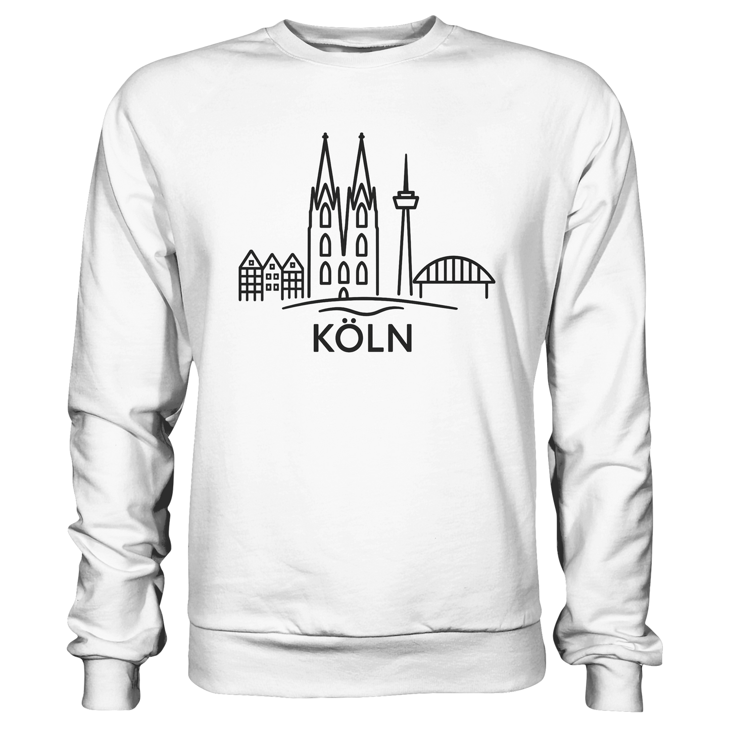 Köln Skyline (großer Druck auf der Brust) - Basic Sweatshirt