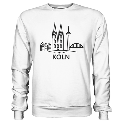 Köln Skyline (großer Druck auf der Brust) - Basic Sweatshirt